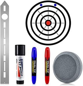 Axe Throwing Target Template Stencil, 3 Pieces Standard Markers and Axe Sharpening Stone Multi Purpose Whetstone Blade Sharpener for Drawing Axe Throwing Target Template