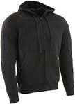 Milwaukee Leather MPM1788 Men's Black CE Approved Armored Riding Hoodie Sweater with Aramid by DuPont Fibers - 5X-Large