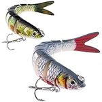 TUXIBIN Pike Fishing Lures, Sea Fishing Lures, Multi Jointed Swimbaits, Artificial Swimbait, Slow Sinking Bionic Swimming Lures, Fishing Baits for Freshwater Saltwater Trout Perch 27g/5.39inch TXB2-1