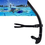 Focevi swim snorkel for lap swimming,adult swimmers snorkeling gear for swimming snorkel training in pool and Open Water,Center Mount Comfortable Silicone Mouthpiece One-Way Purge Valve