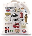 BWWKTOP London Canvas Tote Bag Lond