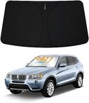 D-Lumina Windshield Sun Shade for 2011-2017 BMW X3, Foldable Front Sun Visor for UV Rays & Sun Heat Protection Interior Accessories