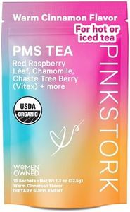 Pink Stork PMS Tea: Organic Warm Cinnamon Tea, Bloating Relief for Women, Natural Period Relief from Cramping, Heavy Flow, Nausea Relief, & Hormonal Migraine Relief, Women-Owned, 30 Cup