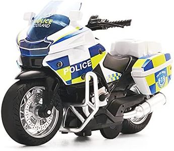 Tianmei 1:14 Kids Metal Diecast Police Motorbike Model, Children Play Vehicle Motorcycle Toys with Light and Sound (MT - Police)