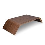 kalibri Computer Monitor Wood Stand - Universal Desk Monitor Holder - Desktop Dock Wooden Mount Display Riser for iMac PC TV Notebook Laptop - Walnut