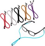 Eye Glasses String Holder Strap, 6 Pcs Leather Adjustable Eyeglass Retainer for Men Women Kids, Anti-Slip Eyeglass Chains for Most Sunglasses,Daily Glasses,Sports and Outdoor Activities