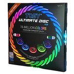 TOSY Flying Disc - 16 Million Color RGB or 36 LEDs, Extremely Bright, Smart Modes, Auto Light Up, Rechargeable, Cool Fun Christmas, Birthday & Camping Gift for Men/Boys/Teens/Kids, 175g Frisbee