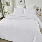 Brandream White Beige Vintage Floral Comforter Set Queen Size Bed Quilt Set (White Paisley) by Brandream