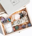 Crystals and Healing Stones - Healing Crystals and Stones. Healing Crystal Set with 50 Affirmation Cards. Gemstones, Real Crystal Stones for Reiki, Meditation Accessories, Spiritual Gifts for Women