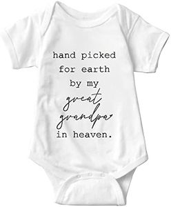 listery Hand Picked For Earth By My Great Grandpa In Heaven Onesie New Boys Baby Girls By My Great Grandpa Onsie