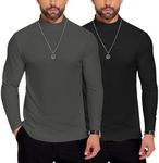 COOFANDY Men's Turtleneck Jumpers L