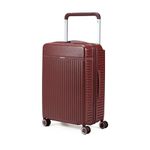 Assembly Hard-Sided Medium Check-in Luggage - 24 inches | Premium Polycarbonate Wide Handle Trolley Bag with in-Built TSA Lock for Travel - Wine Red - Rover