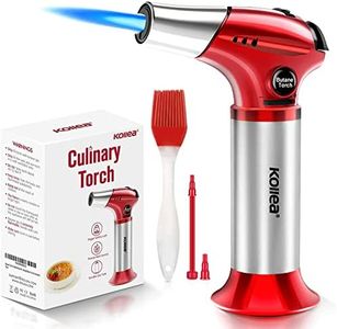 Kollea Creme Brulee Torch, Refillable Butane Torch Lighter, Kitchen Torch Food Torch with Safety Lock & Adjustable Flame for Baking, Crafts, BBQ (Gas Not Included)