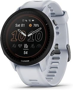 Garmin Forerunner® 955, GPS Running Smartwatch, Tailored to Triathletes, Long-Lasting Battery, Whitestone