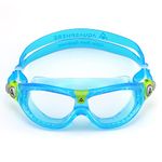 Aqua Sphere Seal Kid 2 Kids Swim Goggles - Ultimate Underwater Vision with Comfort, Anti Scratch Lens & Hypoallergenic | Unisex Children, Clear Lens, Turquoise/Turquoise Frame (MS5064343LC)