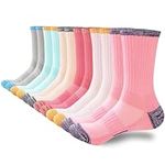 inaWarm Womens Walking Socks 6 Pairs, Ladies Hiking Socks Breathable Cushioned thermal Cotton Socks，Outdoor Sports Anti-Blister Thick Multi Performance Athletic Boot Socks