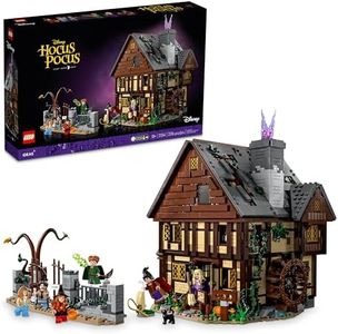 LEGO Ideas Disney Hocus Pocus: The Sanderson Sisters' Cottage Set 21341 Collectable Building Kit for Adults with House, 6 Minifigures and Accessories, Halloween Decoration for Women and Men