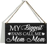 My Biggest Fans Call Me Mom Mom Sign,Mommom Gifts,MomMom Decor,Mom Mom Gifts,I Love Hot Moms Flag,Mom Stuff,Call Your Mom,Things for Mom,Room Decor,8x12 Inch Wood Wall Hanging Decor