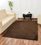 Furnistitchs Premium Premium Soft Poly Microfiber Area Rug Carpets for Living Room Lobby Dining Hall - Rugs Carpet for Living Room 90x150 cms (3ft x 5 Feet, Coffee Brown)