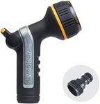 Melnor 65116-AMZ XT Metal 10-Pattern Nozzle with QuickConnect Product Adapter Amazon Bundle, Multi, Heavyweight Thumb Control