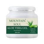 Mountain Soul 100% Organic & Pure Aloe Vera Gel for Skin, Face - 250 GM, Ultimate Gel For Glowing Skin, For Both Men and Women