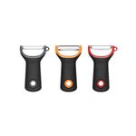 OXO Good Grips 3-Piece Assorted Prep Peeler Set – Includes Straight, Serrated & Julienne Peelers – Y-Shaped Design – Sharp Stainless Steel Blades – Non-Slip Handle – Dishwasher Safe