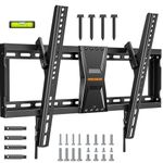 Perlegear TV Wall Bracket for Most 37–82 inch LCD LED 3D Plasma TVs up to 60kg, Slim Tilt TV Bracket for Flat or Curved TVs Max VESA 600x400mm, Large TV Wall Mount with Adjustable Pull Cords, PGLT5