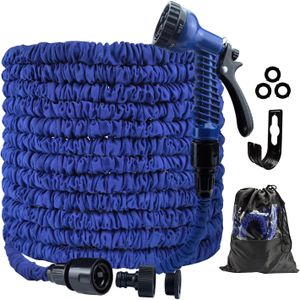 CNMTCCO 100FT Expandable Garden Hose – 7-Function Nozzle, Anti-Leakage, 3/4" & 1/2" Fittings