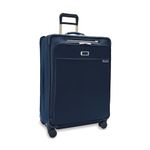 Briggs & Riley 29" Large Expandable Spinner - Checked Luggage for Travel, Suitcases with Wheels, Softside Rolling Bag for Men & Women, Self-Repairing Zipper - Baseline Collection, Navy