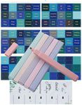 kinleed Bible Tabs highlighter combination,75 Tabs 6 Packs a variety of colors Aesthetic Highlighters Pens,Laminated Bible Tabs for Women and Men,Bible Index Tabs,Bible Labels(Blue and gold)