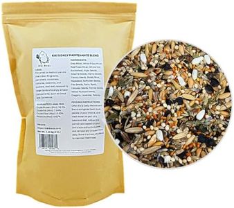 Kiki’s Premium Parrot Food | 16% Protein 7% Fat | Cockatiel, Conure, Lovebird, Quaker, Parrotlet | No Corn, Soy, Peanuts | Whole Seeds for Natural Foraging | Daily Maintenance Blend (3 lbs)