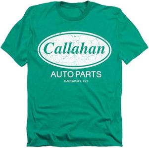Popfunk Tommy Boy Callahan Auto Parts Heather T Shirt & Stickers (XX-Large) Green