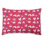 KRADYL KROFT Toddler Pillow with 100% Cotton Removable Cover - 20 X 15 Inches | Children Pillows | Baby Pillows - Heart Story