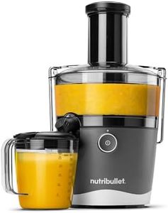 nutribullet® Juicer, 800W Juicer, Large 3" Feed Chute for Whole Fruits and Vegetables, 27oz Juice Pitcher, .5L Pulp Container, Dual Speeds, BPA Free, Gray, NBJ50100