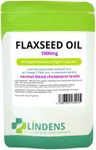 Lindens Flaxseed Oil 1000mg 3-Pack 270 Capsules Omega 3 6 9 Flax Linseed Oil