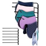 Montex Saddle Pad Rack 6 Bar Wall Mount, Saddle Blanket Rack Heavy Duty 180 Degree Swivel Extra Long Arms, Horse Blanket Holder for Storage Various Accessories