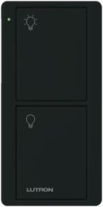 Lutron 2-Button Pico Smart Remote Control for Caseta Smart Switch, PJ2-2B-GBL-L01, Black