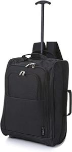 5 Cities Bagages à main Trolley sac à épaule Valise, 55 cm, 42 Litres, Noir