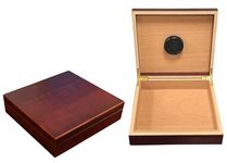 Prestige Import Group - The Chateau Small Humidor - Capacity: 20 Cigars - Color: Cherry