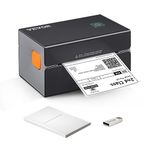 VEVOR Thermal Label Printer, 300DPI for 4x6 Mailing Packages, Bluetooth & Auto Label Recognition, Support Windows/MacOS/Linux/Android/iOS/Chromebook, Compatible with Amazon, Ebay, Etsy, etc.