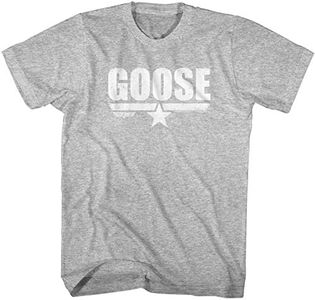 Top Gun 1980's Military Action Movie Vintage Style Adult T-Shirt, Gray Heather (Goose), Small