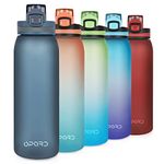 Opard Sports Water Bottle 900ml Leak Proof Flip Top BPA Free Tritan Plastic Drinking Bottle for Gym, School, Outdoor