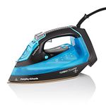 Morphy Richards Turbosteam Pro Iron, 200g Steam Boost, 40g Steam Output, 380ml Water Tank, Digital Controls, Intellitemp Technology, Auto Shut off, 3m Cord, 3100W, Purple/Black, 303210