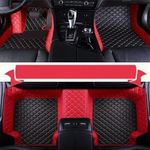 Daroori Custom Car Floor mats - All Weather, Waterproof, Anti-Slip Car Dedicated Floor Mats Coverage Protection - Perfect for Cars Sedans Sports SUVS(Red+Black Beige)