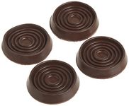 Shepherd Hardware 9077 1-3/4-Inch Round Rubber Furniture Cups , brown