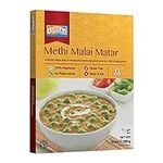 Ashoka All-Natural Meals 1932, Vegetarian Fenugreek Leaves & Green Peas, Ready to Eat Authentic Indian Meals, Methi Malai Matar, On the Go Meals, Healthy Work Lunch with No Preservatives, Pack of 1