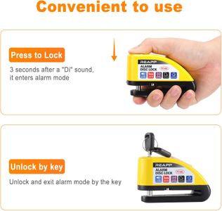 REAPP Alarm Disc Lock – 110dB Anti-Theft Motorcycle Security
