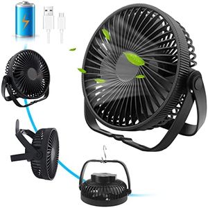 Ventilatore da Tavolo Silenzioso Potente a Batteria Ricaricabile 3 in 1, Ventilatore USB 3 Velocità 360° Regolabile, Mini Ventilatore Portatile Piccolo Ventilatore da Scrivania Casa Ufficio Campeggio