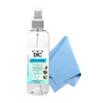 DIC 60ml Spectacle Lens Cleaner with Microfiber Cloth, Liquid Cleaning Kit for Blue Filter antiglare Glasses, Goggles, Laptop Screen - Pack of 1