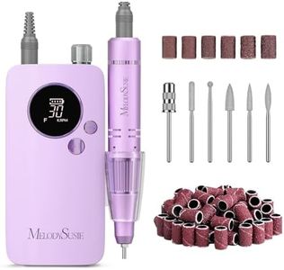 MelodySusie Entry-Level Clip-On Cordless Nail Drill, SC320F 30000RPM E-File with Pastel & Colorful Aesthetic Design for Manicure Shaping & Gel Removal, Ideal for Training, Nail Art Practice & Home Use